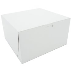 Cake/Bakery Box, Non-Window Tuck Top (1 Piece), White, 9x9x5