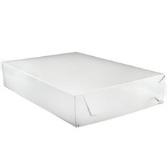 Cake Box, 26.5x19x4 (Full Sheet) White, 2-Piece, 25 count