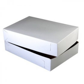 Cake Box, 19.5x14x4 (Half Sheet) White, 2-Piece, 50 count