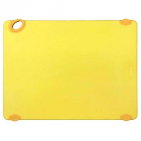 Winco - Statik Board Cutting Board, 15x20x.5 Yellow with Non-Slip Feet and Hook