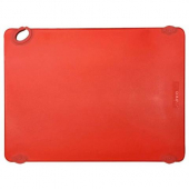 Winco - Statik Board Cutting Board, 18x24x.5 Red with Non-Slip Feet and Hook