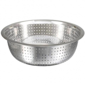 Winco - Chinese Style Colander, 11&quot; Stainless Steel with 2.5 mm Fine Holes