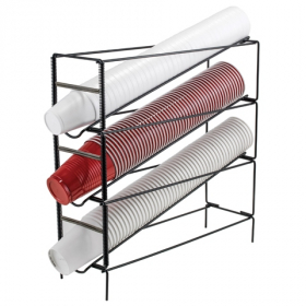 Winco - Cup Dispensing Rack, 3-Tier Wire, Fits 8-44 oz Cups