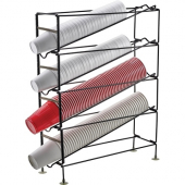 Winco - Cup Dispensing Rack, 4-Tier Wire, Fits 8-44 oz Cups, each