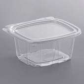 Dart - ClearPac SafeSeal Container with Flat Lid, 16 oz Clear PET Plastic, Tamper-Resistant and Tamp