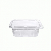 Dart - ClearPac SafeSeal Container with Flat Lid, 4 oz Clear PET Plastic, Tamper-Resistant and Tampe