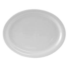 Tuxton - Colorado Platter, 13.125x10.125 Porcelain White