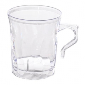 Fineline Settings - Flairware Coffee Mug, 8 oz Clear Plastic
