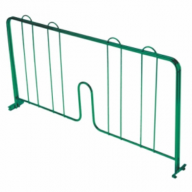 Wire Shelf Divider, 24&quot; Pressure-Fit Green Epoxy Coated