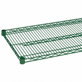 Wire Shelf, 14x24 Green Epoxy Coated with 4 Set Plastic Clip