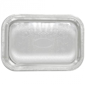 Winco - Serving Tray, 20x14 Rectangular Chrome-Plated