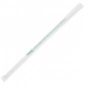 Karat Earth - Wrapped Straw, 9&quot; Jumbo Clear PLA