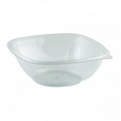 Anchor - Crystal Classics Bowl, 8&quot; Clear Square PET Plastic, 48 oz