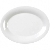 Platter, 9.5x7.25 Oval White Melamine