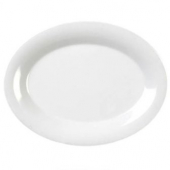 Platter, 12x9 Oval White Melamine