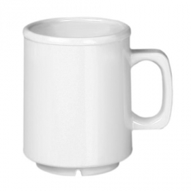 Mug, 8 oz White Melamine, 2.875x3.875, 12 count