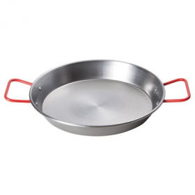 Winco - Paella Pan, 11&quot; Spanish Polished Carbon Steel