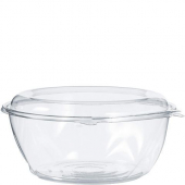 Dart - SafeSeal Bowl with Dome Lid, 64 oz Clear PET Plastic, Tamper-Resistant and Tamper Evident