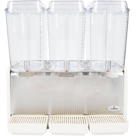 Crathco - Beverage Dispenser, Classic Bubbler Triple 5 Gallon Bowl,  Refrigerated with High Impact P