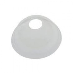 Karat - Cold Cup Dome Lid with Hole, Fits 5-8 oz Cup, Clear PET Plastic