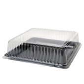 Fineline Settings - Platter Pleasers Cater Tray Dome Lid, 14&quot; Square Clear Plastic, 40 count