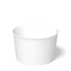 International Paper - Food Container Combo, 8 oz, White Base with White Lid