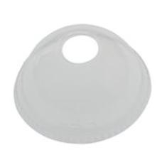 Solo - Lid, Clear Plastic Cold Drink Lid with 1.5&quot; Straw Hole, Fits 16 and 24 oz