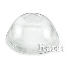 Karat - Cold Cup Dome Lid with Hole, Fits 12-24 oz, Clear PET Plastic