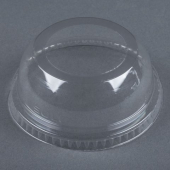 Dart - Lid, Dome Lid with 2&quot; Hole, Clear PET Plastic