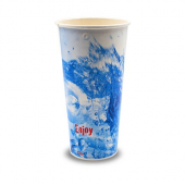 IFPack - Paper Cold Cup, 22 oz &quot;Enjoy&quot; Splash Design, 1000 count