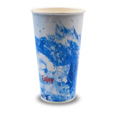 IFPack - Paper Cold Cup, 32 oz &quot;Enjoy&quot; Splash Design, 600 count