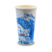 IFPack - Paper Cold Cup, 20 oz &quot;Enjoy&quot; Splash Design, 1000 count