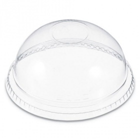 Dart - Dome Lid, Clear Plastic Cold Drink Lid without Hole, Fits 9-22 oz. Cups