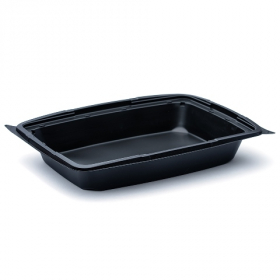 BottleBox - Food Container Mediterranean Base, 12x9 Black Recycled PP Plastic