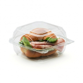 BottleBox - Food Container, 6x6 Clear Hinged PET Plastic