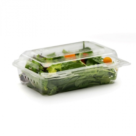 BottleBox - Food Container, 6x8 Clear Hinged PET Plastic