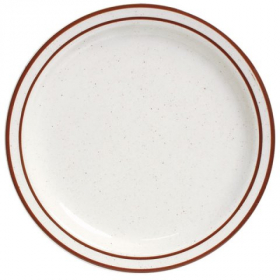 World Tableware - Desert Sand Plate, 10.5&quot; Oval Cream White Stoneware, 12 count