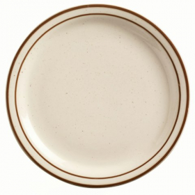World Tableware - Desert Sand Plate, 7.25&quot; Oval Cream White Stoneware