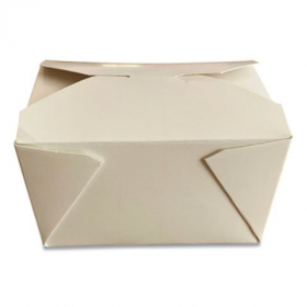 Bio-Box #1 Food Container, Poly Coated White 4.375x3.5x2.5, 450 count