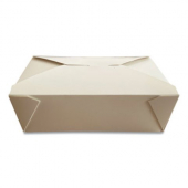 Eco-Box #3 Food Container, Poly Coated White 7x5x2.5