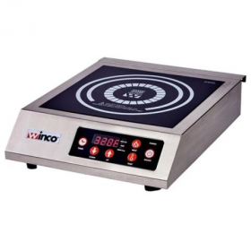 Winco - Induction Cooker, Commercial Electric 1800 W with 11x11 German Schott Ceramic Glass Cooking