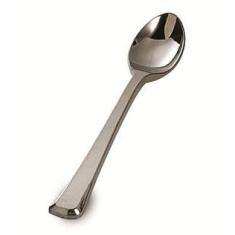 Emi Yoshi - GlimmerWare Tasting Spoon, 4&quot; Silver Plastic