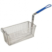Winco - Fry Basket with 10.5&quot; Blue Handle, 13.25x5.625x5.625