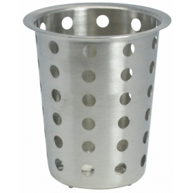 Winco - Flatware Cylinder, Perforated Stainless Steel, Fits 4&quot; Diameter Hole