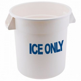 Winco - Container, 10 Gallon &quot;ICE ONLY&quot; White Plastic
