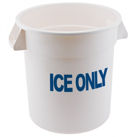 Winco - Container, 20 Gallon &quot;ICE ONLY&quot; White Plastic