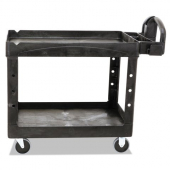 Rubbermaid - Utility Cart with 2 Shelves, Heavy Duty 44x43,2x25.25 Black Plastic
