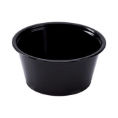 Karat - Portion Cup, 3.25 oz Black PP Plastic, 2500 count