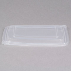 Genpak - Lid, Clear Plastic, Rectangle, Fits 24 and 32 oz container