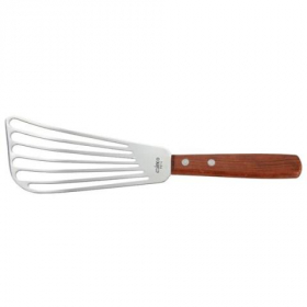 Winco - Fish Spatula, 6.75x3.25 Slotted Blade with Wooden Handle